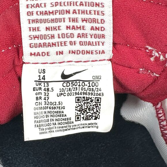 Nike Shoes Mens Size 14 Heritage Vulc SB Summit White Cardinal Red CD5010-100 - Picture 12 of 14